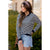 Stripe Solid Trimmed Sweatshirt - Betsey's Boutique Shop - Shirts & Tops