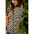 White Striped Elbow Patch Tee - Betsey's Boutique Shop - Shirts & Tops