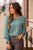 Swiss Dot Cinched Sleeve Blouse - Betsey's Boutique Shop -
