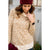 Cheetah Solid Trimmed Cowl Neck - Betsey's Boutique Shop - Shirts & Tops