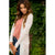Thin Striped Cardigan-White - Betsey's Boutique Shop - Coats & Jackets