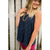 Laced Button Tank - Betsey's Boutique Shop - Shirts & Tops