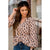 Leopard Belle Sleeve Blouse - Betsey's Boutique Shop - Shirts & Tops