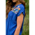Embroidered Floral Bib Tee - Betsey's Boutique Shop - Shirts & Tops