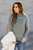 Horizontal Stitch Accented Mock Neck Sweater - Betsey's Boutique Shop -