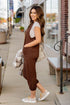 Ribbed Two Pocket Jogger Jumpsuit