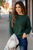 Thick Knit Ribbed Trim Sweater