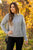 Ribbed Trim Heathered Sweater - Betsey's Boutique Shop -
