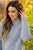 Perfectly Heathered Mock Neck Sweater - Betsey's Boutique Shop -
