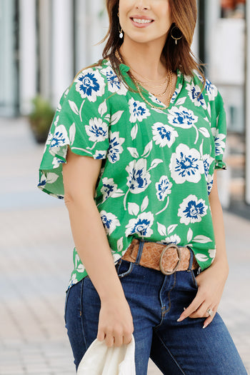 Floating Blooms Relaxed Sleeve Tee