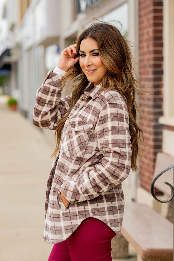 Power Trip Plaid Shacket - Betsey's Boutique Shop -