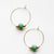 Bel Koz Square Bead Hoop Earring