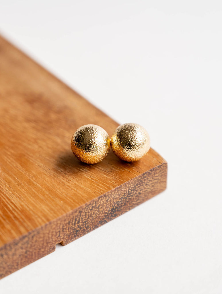 Textured Ball Stud Earrings - Betsey's Boutique Shop