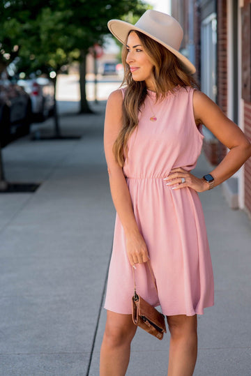 Dressy Cinched Ruffle Tank Dress