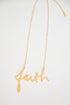 Cursive Faith Chain Necklace