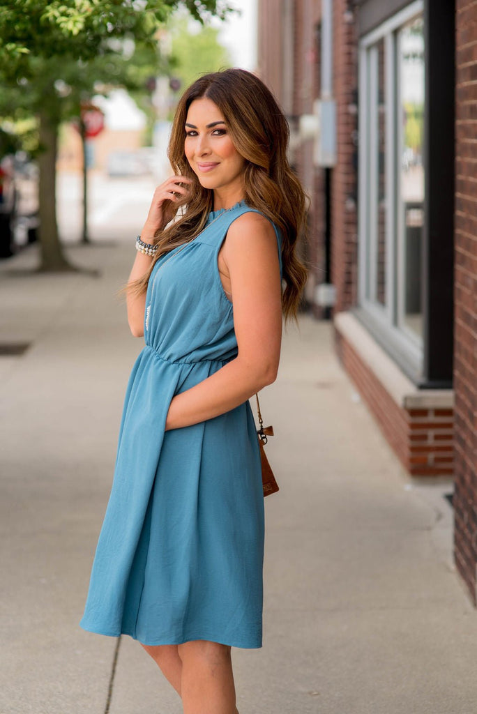 Simple Cinched Tank Dress - Betsey's Boutique Shop -