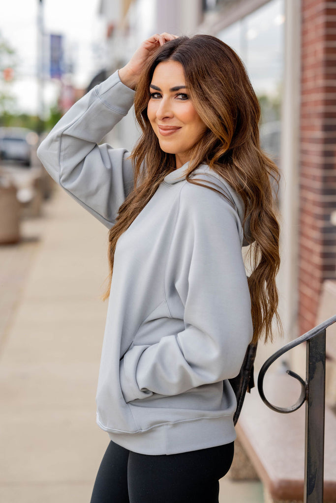 Side Pocket Hooded Sweatshirt - Betsey's Boutique Shop -