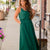 Draped Collar Thin Strapped Maxi Dress