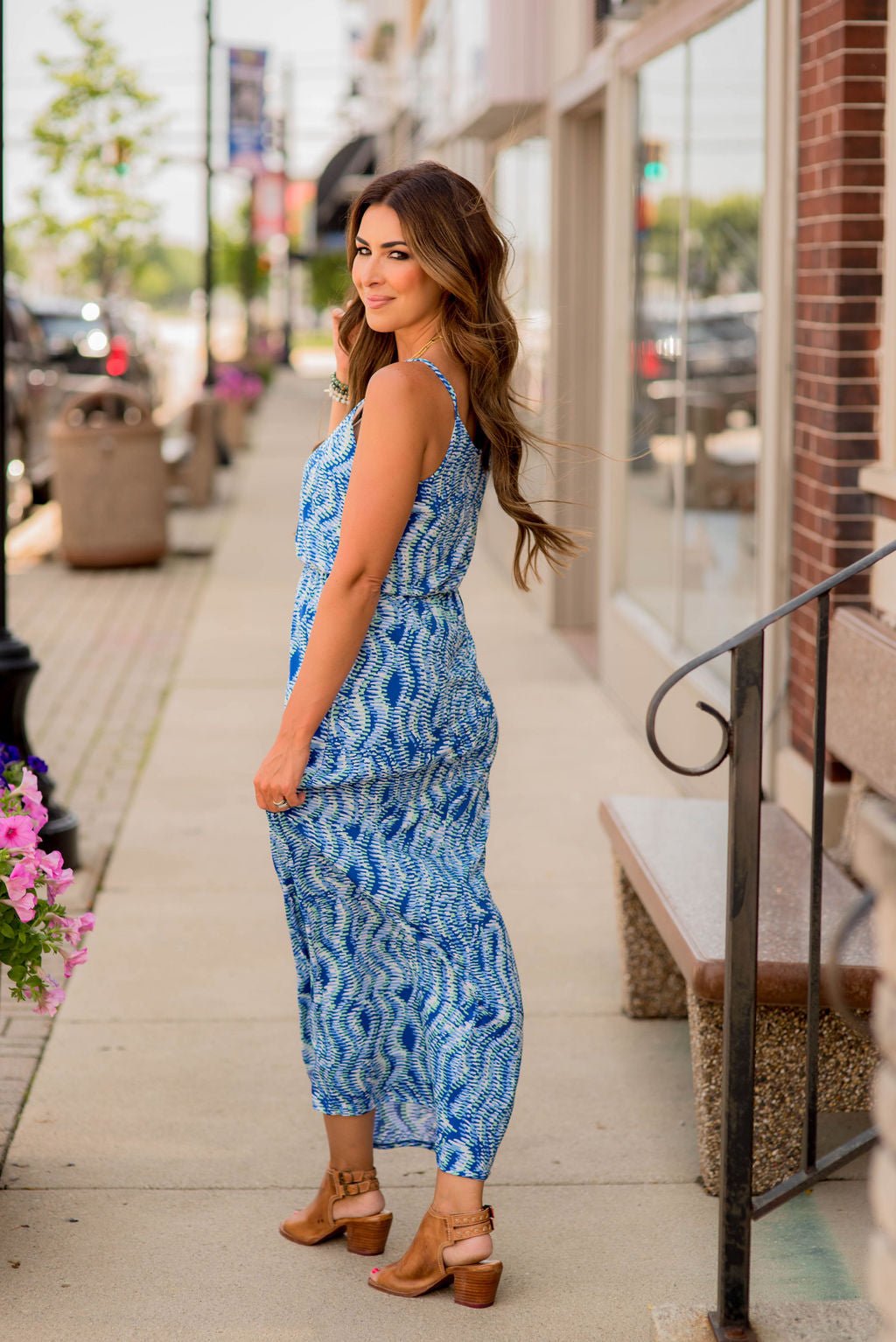 fun maxi dress Squasht Maxi Dress Black with Colorful Floral Print Medium