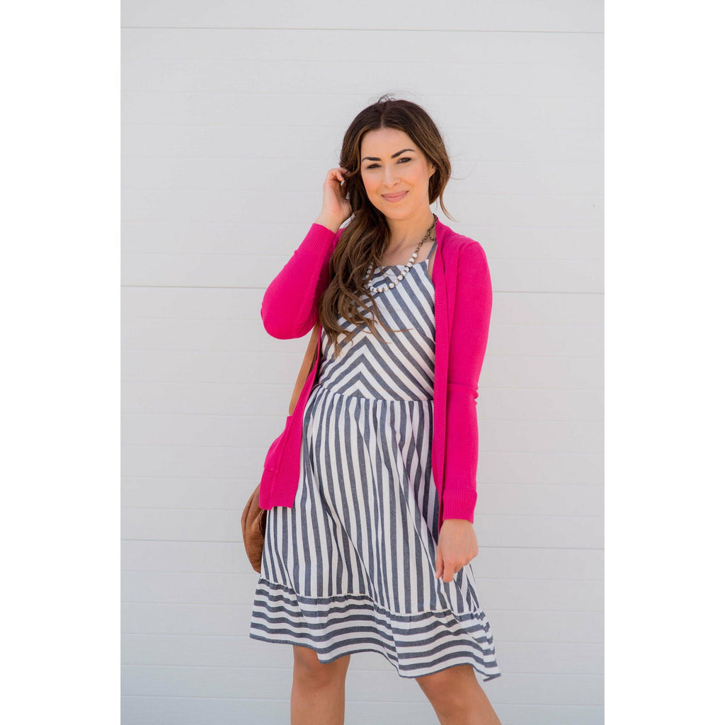 Chevron Ruffle Dress - Betsey's Boutique Shop - Dresses