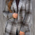 Falling for Plaid Gray Button Cardigan