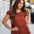 Short Sleeve Dash Patterned Blouse