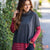 Hint of Stripes Cowl Neck