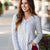 Triple Button Striped Peplum Tee