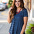 Stripe Polka Dot Accent Tee