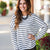 Abstract Stitched Striped Tee