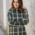 Heathered Grid Turtleneck Sweater