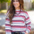 Holiday Stripes Red & Ivory Tee
