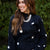 Polka Dot Mock Neck Black Sweater