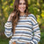 Holiday Stripes Navy & Brown Tee