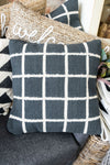 Carbon And Chalk Striped Pillow