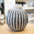 Tan Ribbed Vase - 8.6"