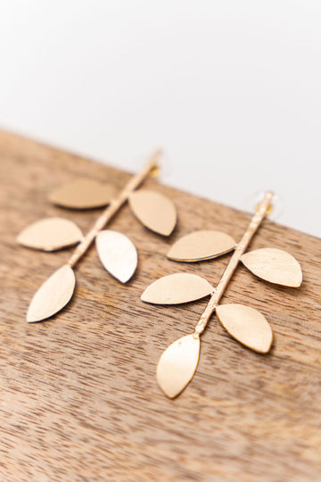 Leaf Drop Earrings