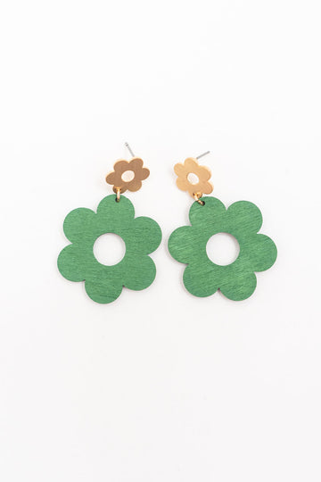 Dual Daisies Dangle Earrings