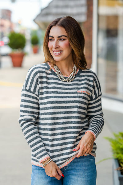 Pocketful of Stripes Sweater