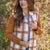 Solid Sleeve Plaid Sweatshirt Shacket