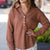 Thermal Collar Accented Button Pullover