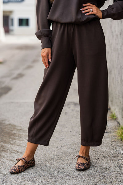 Made to Move Espresso Scuba Barrel Pants
