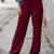 Casual Confidence Burgundy Wide Leg Pants