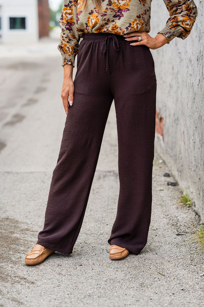 Casual Confidence Brown Wide Leg Pants
