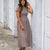 Sweet Stripes Smocked Puff Sleeve Midi Dress