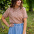 Polka Dot Darling Beige Sweater Tee