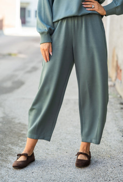 Made to Move Sage Scuba Barrel Pants