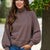 Cozy State Mocha Mock Neck Pullover