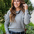 Lightweight Pleated Ruffle Accent Sweater