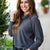 Zig Zag Cowl Neck Long Sleeve Tee